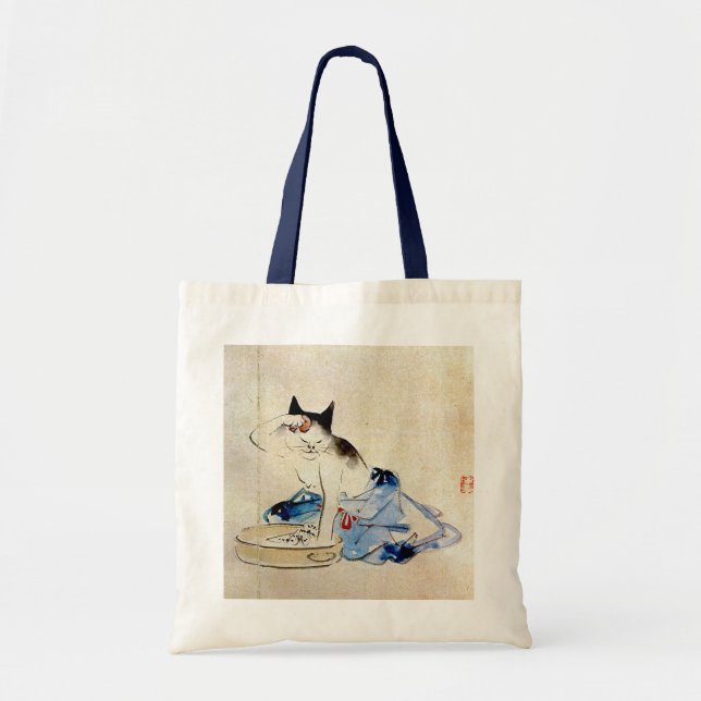 顔 を う 猫, 広 Cat Ansikte Tvättar, Hiroshige Tygkasse (Framsidan)