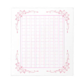 飾り原稿用紙＜ピンク＞144字[pk02] anteckningsblock