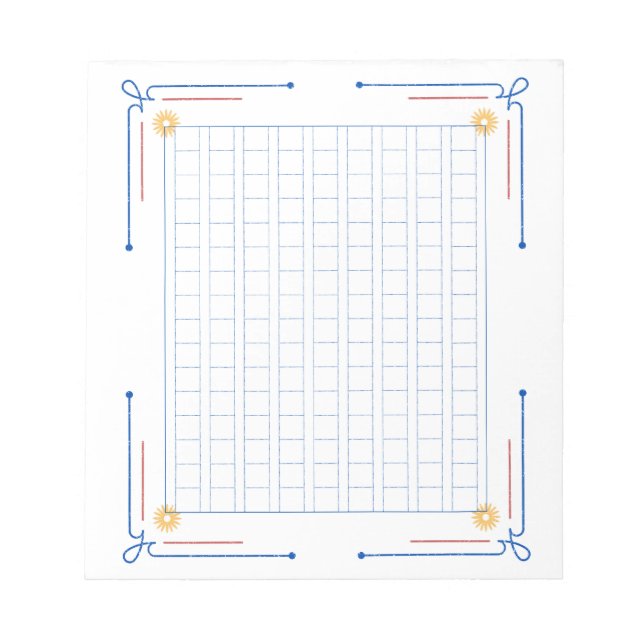 飾り原稿用紙＜青＞144字[bl01] anteckningsblock (Framsida)