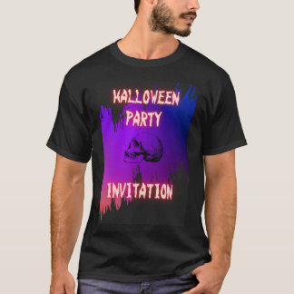 骸骨イラストのハロウィンパーティー用 T SHIRT