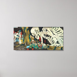 骸 骨, 国 Skeleton, Kuniyoshi, Ukiyo-e Canvastryck