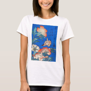 鳥 と 薬, 北 Bird and Peony, Hokusai, Ukiyoe Tröja