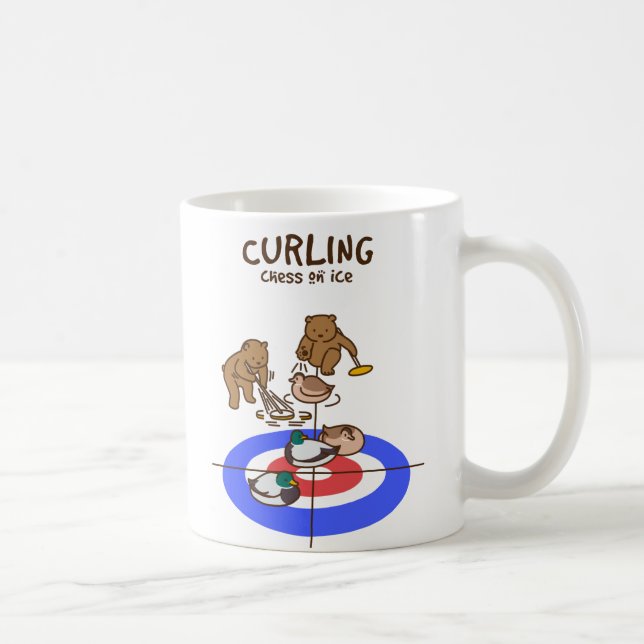 【鴨カーリング】 Mallard Curling Kaffemugg (Höger)