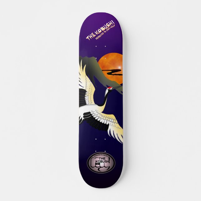 鶴（CRANE) SKATEBOARD BRÄDA 20 CM (Framsida)