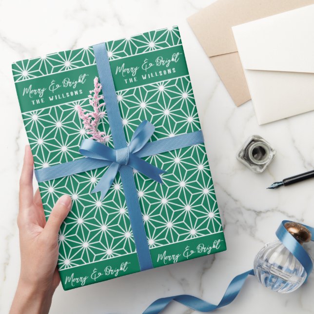 麻の葉 | ASANOHA Japansk Kimono-mönster presentpåse Presentpapper (Gifting)