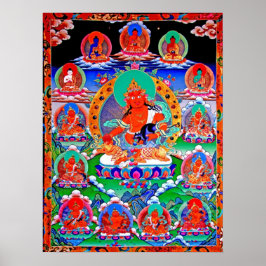 黃 神Gult Jambhala n retinue Poster