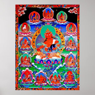 黃 神Gult Jambhala n retinue Poster