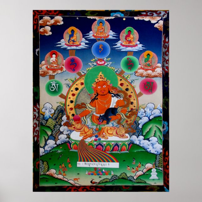 黃 財 神5 Buddha Mantra Gult Jambhala Poster (Framsidan)