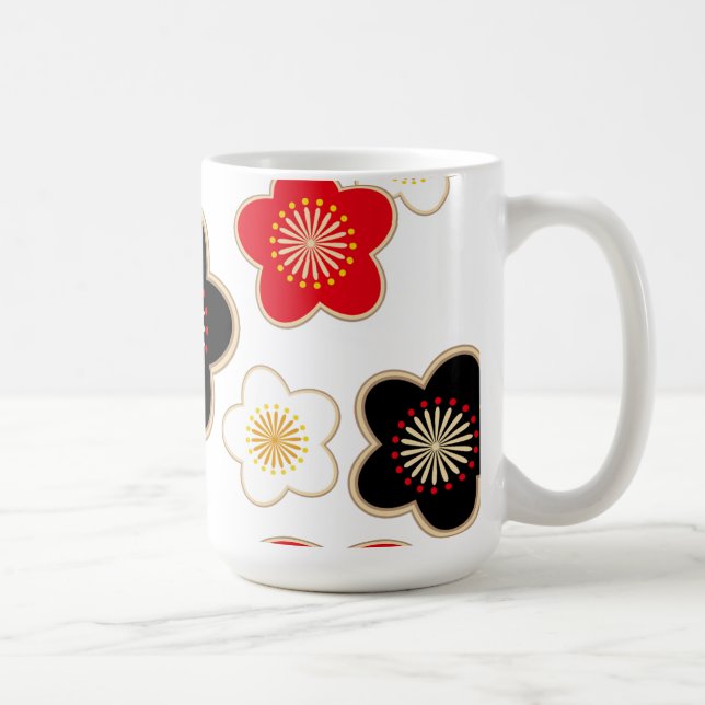 黒と赤と白の花々 KAFFEMUGG (Höger)