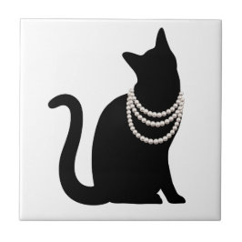 黒猫と宝石 タイル KAKELPLATTA