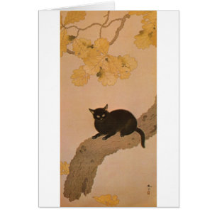 黒 猫, 春 Black Cat, Shunsō Hälsningskort