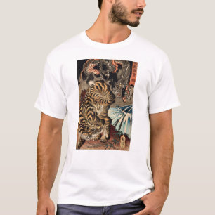 龍 虎, 国 Tiger & Dragon, Kuniyoshi, Ukiyo-e Tröja