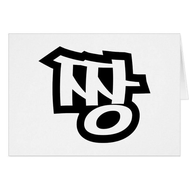 짱 JANG - BEST ~ Koreanska slang Hangul-språket Hälsningskort (Framsidan Horizontal)