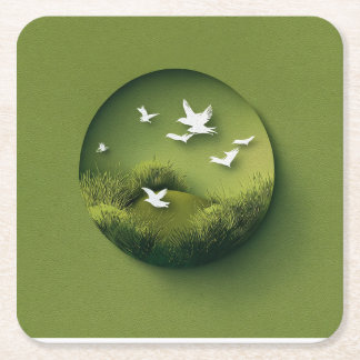 초 록 액 자 UNDERLÄGG PAPPER KVADRAT