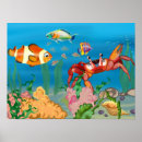 Sök efter fiske tecknad posters Hav