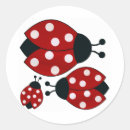 Sök efter ladybug runda klistermärken Förtjusande