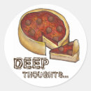 Sök efter pizza runda klistermärken Pepperoni