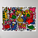 Sök efter svart katt för tecknad posters Illustration