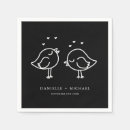 Sök efter fåglar servetter Vit