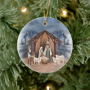 Sök efter jesus i manger julgransprydnader Christian