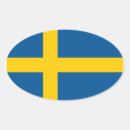 Sök efter sverige ovala klistermärken Flagga