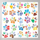 Sök efter hund för tass avtryck konst Mönster