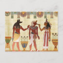 Sök efter egyptisk gud vykort Gammal