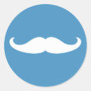 Sök efter mustache runda klistermärken Mustasch babydusch