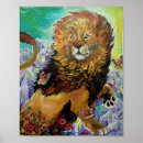 Sök efter lejon målning posters Stor katt