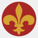 Sök efter fleur de lis runda klistermärken Fransk
