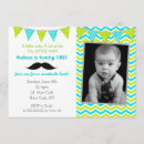 Sök efter mustache 13x18 inbjudningar Baby