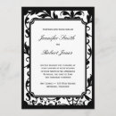 Sök efter black and white damask inbjudningar Chic