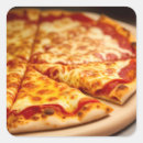 Sök efter pizza fyrkantiga klistermärken Ost