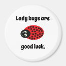 Sök efter ladybug magneter Röd