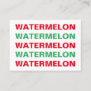 Sök efter vattenmelon visitkort Söt