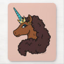 Sök efter afro musmattor Licensierad afro unicorn