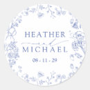 Sök efter bröllop klistermärken Blå och vit