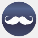 Sök efter mustache runda klistermärken Liten man