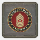 Sök efter befordran klistermärken Marinsergeant major rank insignias
