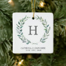Sök efter wedding monogram julgransprydnader Elegant