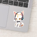 Sök efter till kattälskare klistermärken Kawaii