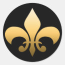 Sök efter fleur de lis runda klistermärken Chic