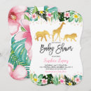 Sök efter djur baby showerinbjudan Djungel