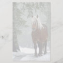 Sök efter snö brevpapper Häst