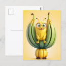 Sök efter frukt tecknad vykort Banan