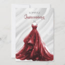 Sök efter silver och röd blommigt Quinceanera