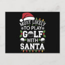 Sök efter golf santa vykort Julafton