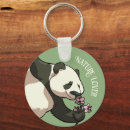 Sök efter blomma tecknad nyckelringar Panda