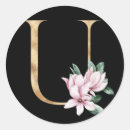 Sök efter monogram u klistermärken Guld