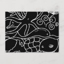 Sök efter svart delfin vykort Hav